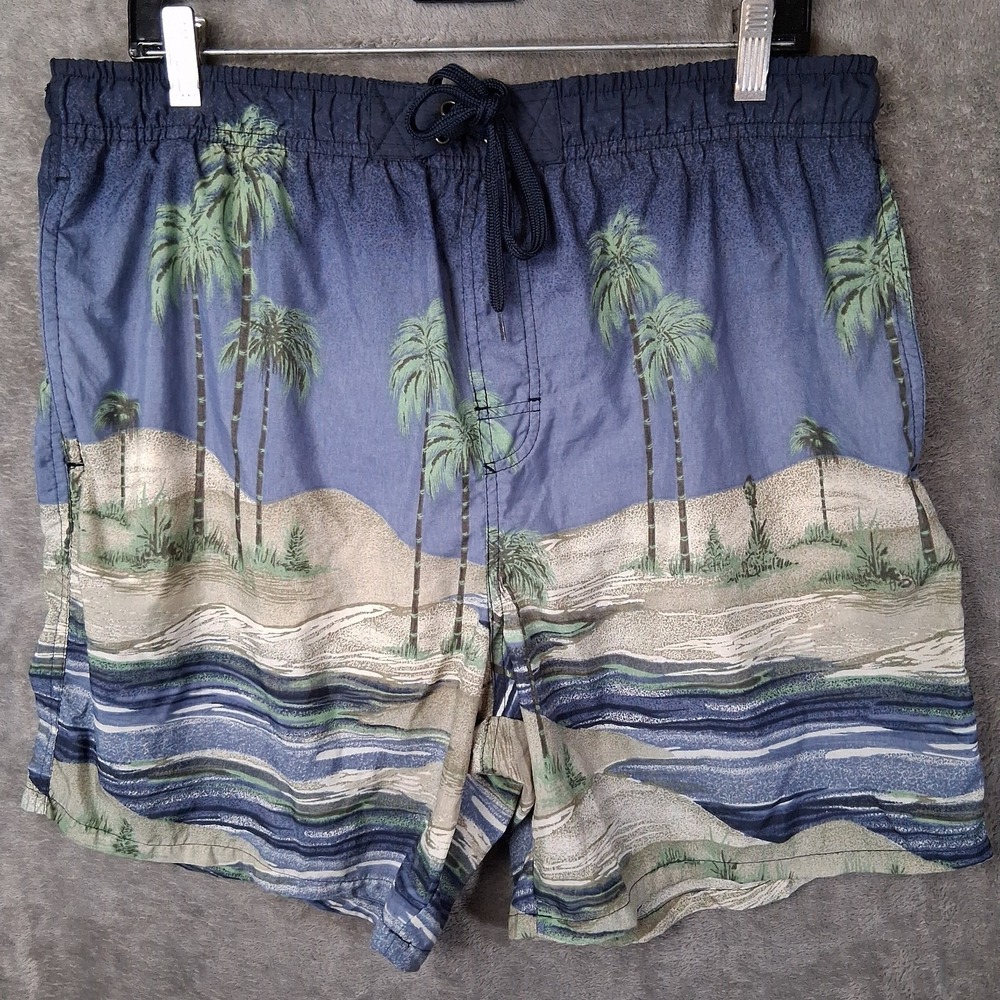 Catalina Island Wear Shorts Men Size Medium Palm Tree Beach Hawaiian Tropical